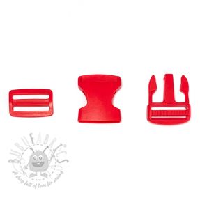 Cataramă trident metalică 38 mm red