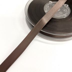 Panglică din satin reversibilă 9 mm brown