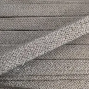 Șnur plat din bumbac 15 mm light grey