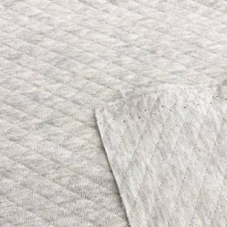Material textil pentru trening matlasat ecru melange