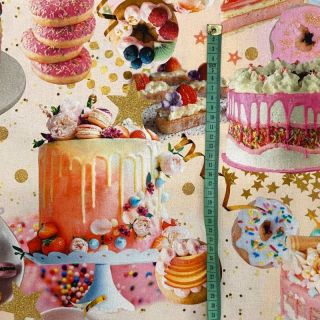 Țesătură decorativă Cake sprinkle party digital print