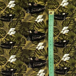 Tricot Fast and Furious Cars pickle digital print
