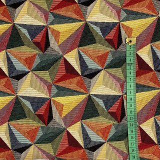Țesătură decorativă GOBELIN PREMIUM Colourful triangles