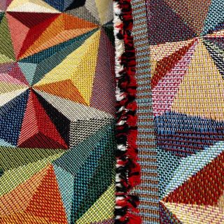 Țesătură decorativă GOBELIN Colourful triangles