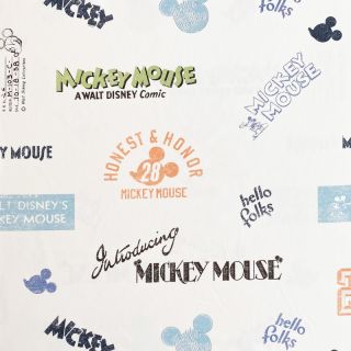 Țesătură decorativă Mickey Mouse Hello folks blue digital print