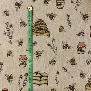 Țesătură decorativă Linenlook premium Bee Honey Buzzing