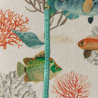 Țesătură decorativă Linenlook premium Reef Fish digital print