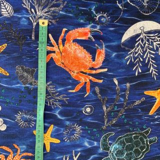 Țesătură decorativă teflonată Teflon SEA LIFE ANIMALS