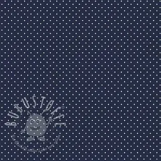 Țesătură din bumbac Petit dots navy