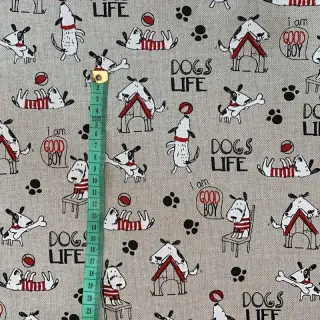 Țesătură decorativă Linenlook Dogs life