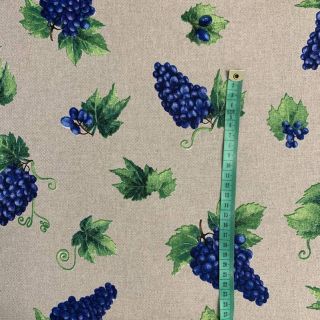 Țesătură decorativă Linenlook Vintage grapes vineyard