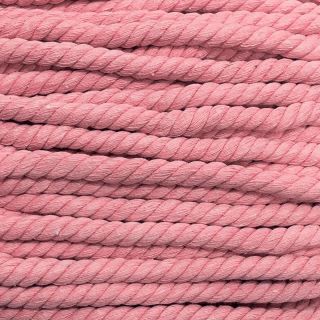 Șnur răsucit din bumbac 12 mm pink