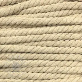 Șnur răsucit din bumbac 12 mm off white