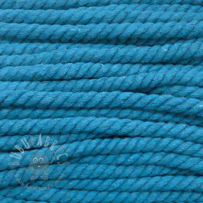 Șnur răsucit din bumbac 12 mm jeans