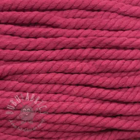 Șnur răsucit din bumbac 12 mm fuchsia