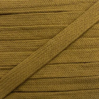 Șnur plat din bumbac 13 mm golden brown