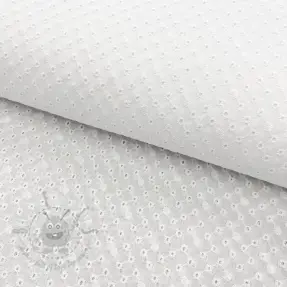 Țesătură din bumbac EMBROIDERY Daniela white