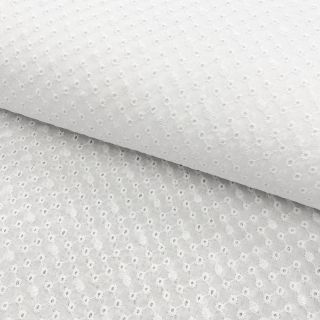 Țesătură din bumbac EMBROIDERY Daniela white