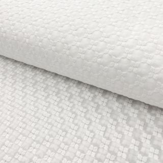 Țesătură din bumbac EMBROIDERY Emilie 2-side white