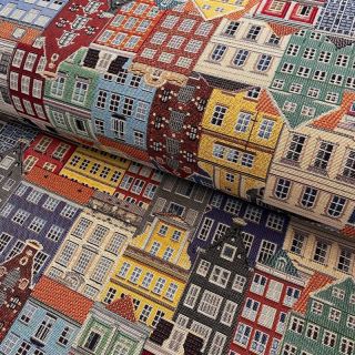 Țesătură decorativă GOBELIN PREMIUM City canal house