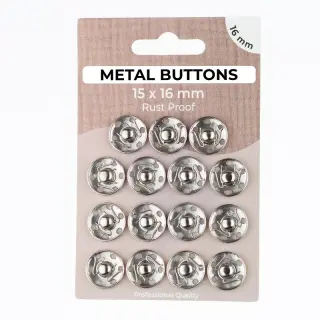 Capsă METAL 16 mm silver