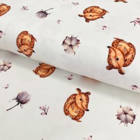 Tricot Snoozy fabrics Cute animals Armadillo digital print