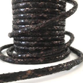 Șnur Faux leather Snake choco