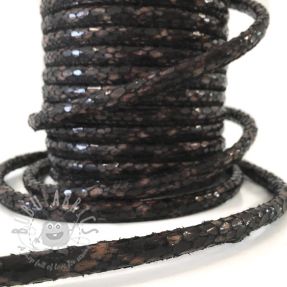 Șnur Faux leather Snake choco