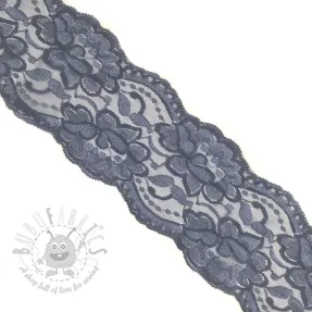 Dantelă Blossom dark grey