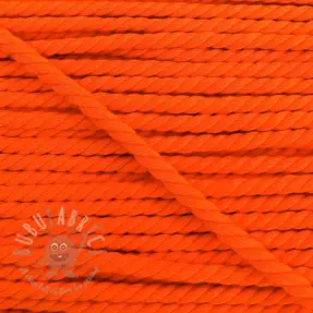 Șnur răsucit din bumbac 5 mm neon orange