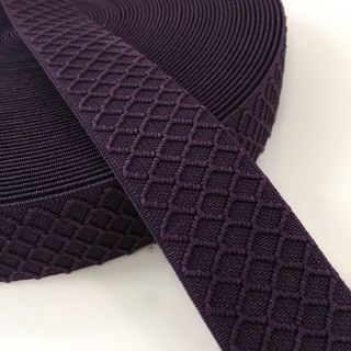 Elastic neted 4 cm Rhombus purple