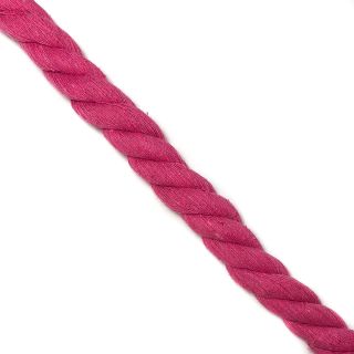 Șnur răsucit din bumbac 2,5 cm fuchsia