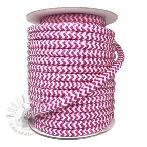 Șnur din poliester împletit ZIG ZAG fuchsia