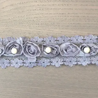 Bordură tulle grey