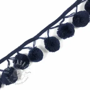 Bordură cu pompoane MEGA dark blue