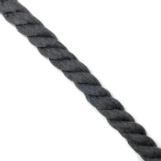 Șnur răsucit din bumbac 2,5 cm dark grey