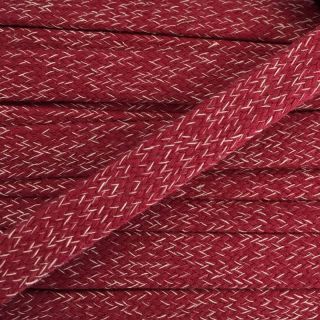 Șnur plat din bumbac 15 mm melange red