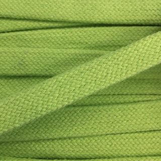 Șnur plat din bumbac 15 mm lime