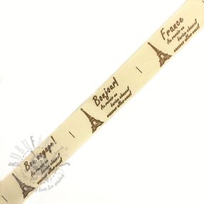 Panglică din bumbac Label Bon voyage