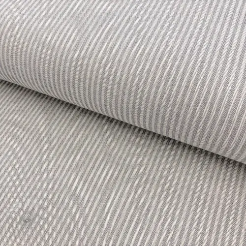 Țesătură decorativă DOBBY Colored stripe grey