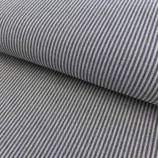 Țesătură decorativă DOBBY Colored stripe navy blue