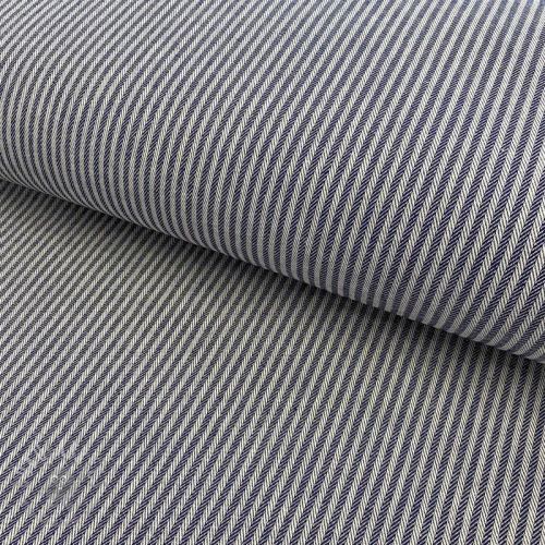Țesătură decorativă DOBBY Colored stripe navy blue