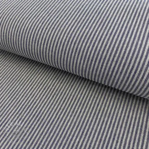 Țesătură decorativă DOBBY Colored stripe navy blue