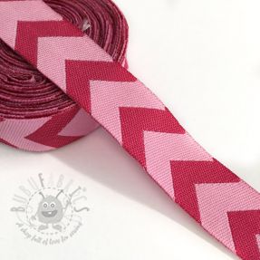 Panglică Chevron fuchsia