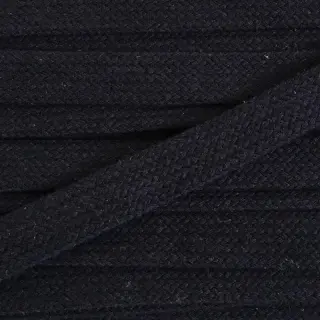 Șnur plat din bumbac 15 mm black