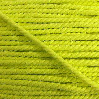 Șnur răsucit din bumbac 5 mm neon yellow