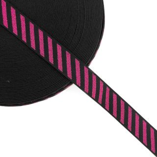 Elastic neted 2,5 cm Diagonal fuchsia