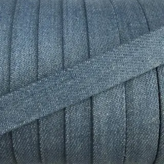 Șnur plat din bumbac 15 mm Denim baby blue