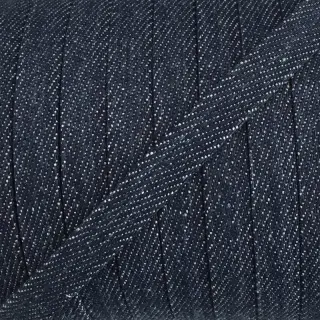 Șnur plat din bumbac 10 mm Denim navy