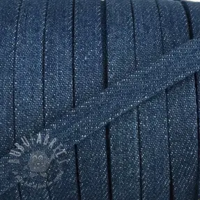 Șnur plat din bumbac 10 mm Denim blue
